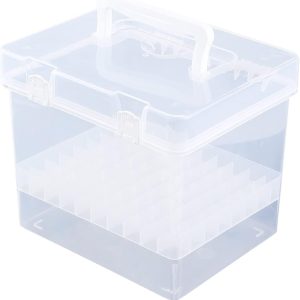 80 Slots Marker Pen Organizer Clear Plastic Carrying for Case Handheld Storage Box Waterproof for Paint Pens