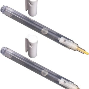 2 Pieces 3mm Fine Tip Empty Paint Pens Empty Marker Pen Clear Pen Rod Refillable Empty Paint Marker for School Office