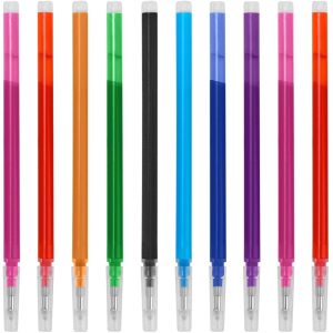 16 Pcs 0.7 mm Erasable Pen Refills Compatible for , Friction Heat Erasable Gel Ink Refill, Replaceable Medium Fine Point clicker Refill Stationery (8 Assorted Colors)