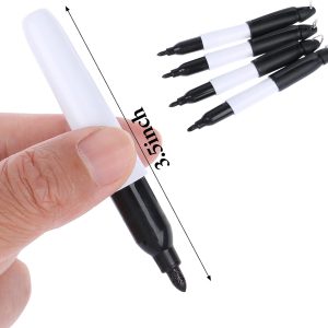 50 Pcs Mini Permanent Markers with Cap Clips Golf Ball Marker Pen Dry Erase Markers with Triangle Hook Golf Keychain Clips for Badge Black Ink Pens for Office School Outdoor Activities,Fine Point