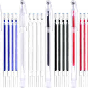 Heat Erasable Pens ，4 Pieces Fabric Marking Pens with 20 Refills for Quilting Sewing, Dressmaking, Fabrics, Tailors Sewing Fabrics,Tailor's Chalk Pencils Chalks Pen