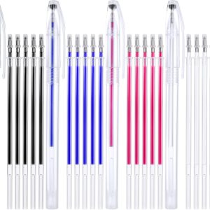 Heat Erasable Pens, 4 Colors Fabric Marking Pens with 20 Refills, Replaceable Heat Erasable Fabric Pens for Quilting Sewing, Dressmaking, Fabrics, Tailors Sewing Fabrics Markers